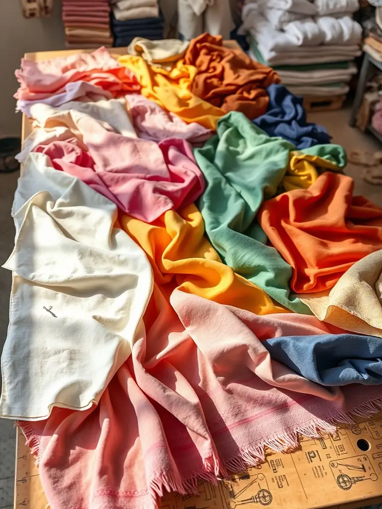 A collection of different fabric swatches, showcasing a variety of colors, textures, and patterns. The image should convey the breadth of options available.